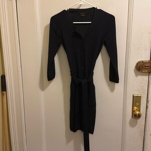 Theory Navy  Long Sleeve Dress